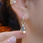 Crafted Diamond Brown Crystal Ear Cuffs
