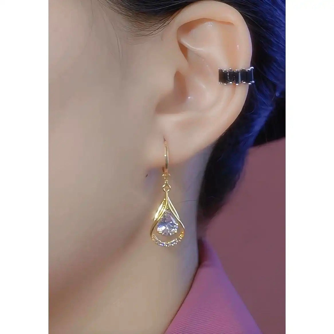 Creative Teardrop Retro Minimalist Hook Drop Earrings