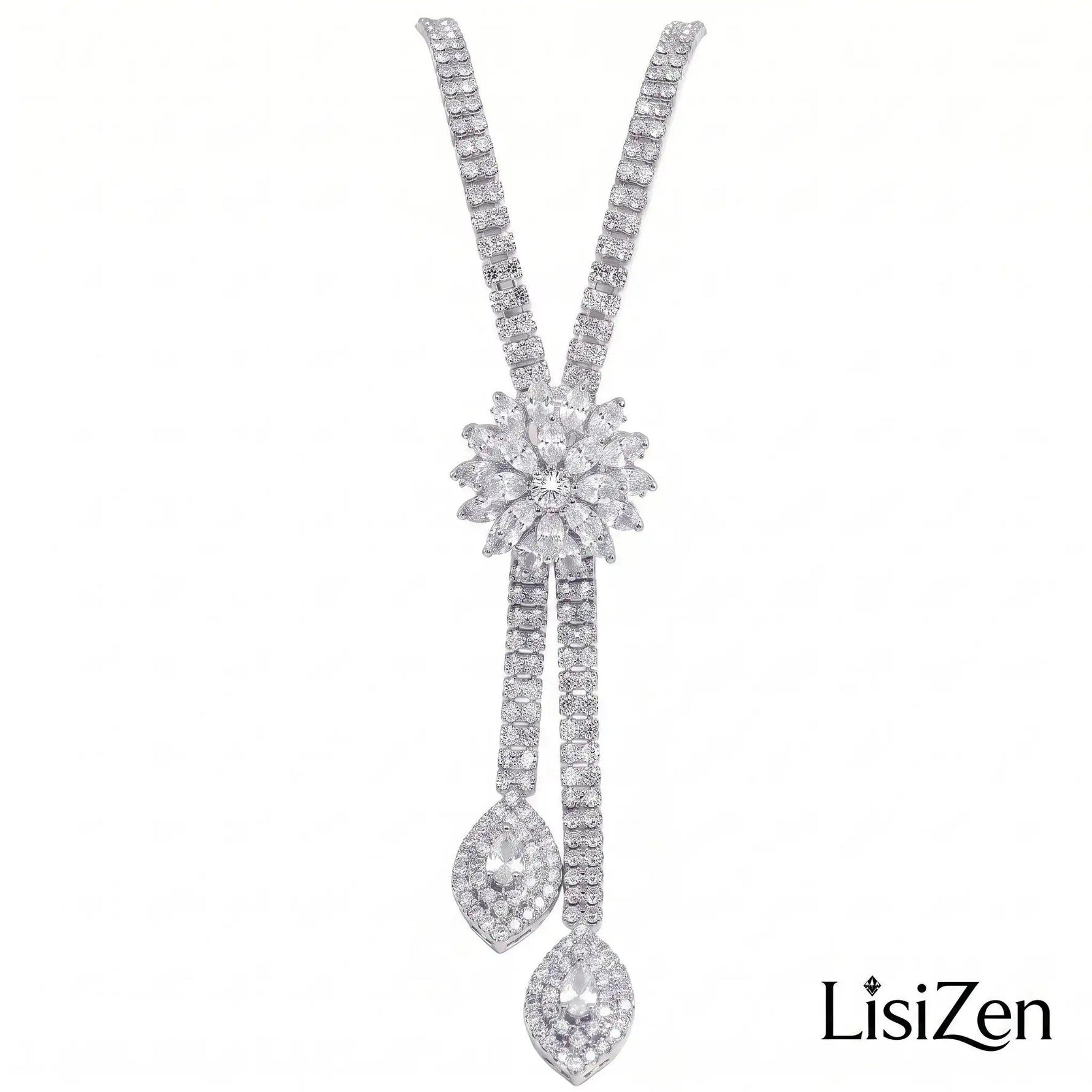 Creative Wedding Crystal Flower Bride Jewelry Set