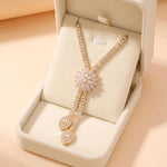 Creative Wedding Crystal Flower Bride Jewelry Set