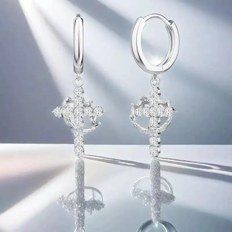 Crown Cross Attention To Detail Earrings