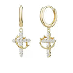 Crown Cross Attention To Detail Earrings