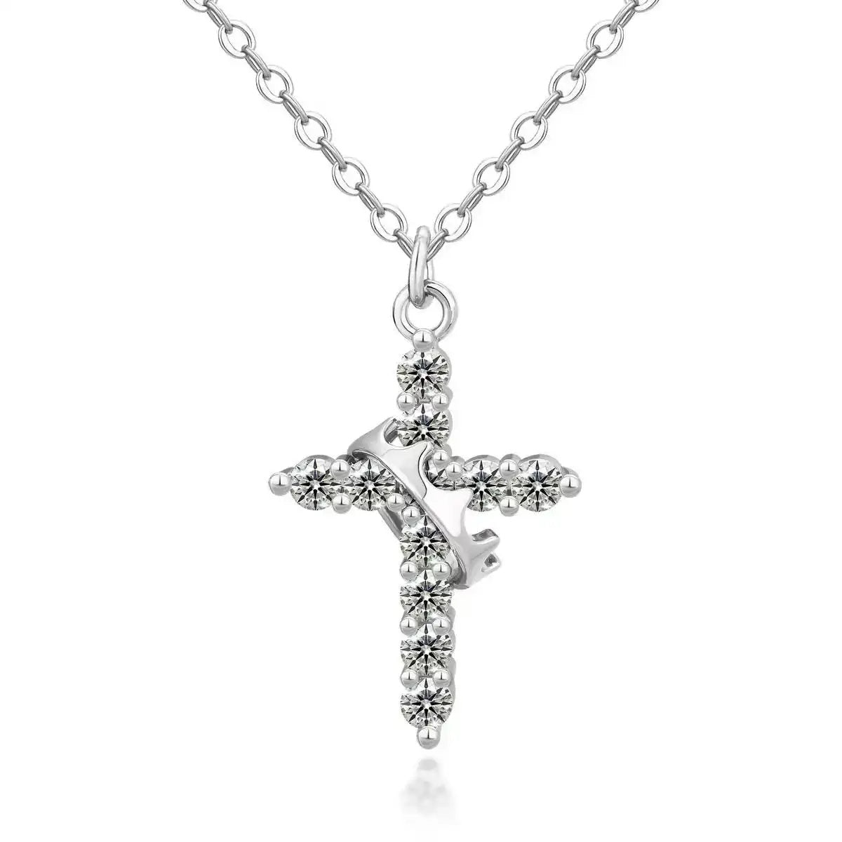 Crown Cross Creative Cross Hollow Necklace