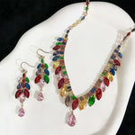 Crystal and Ins Colorful Flower Necklace