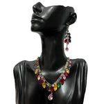Crystal and Ins Colorful Flower Necklace
