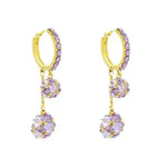 Crystal Ball Tassel Long Drop Earrings
