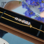 Crystal Branch Lariat Necklace