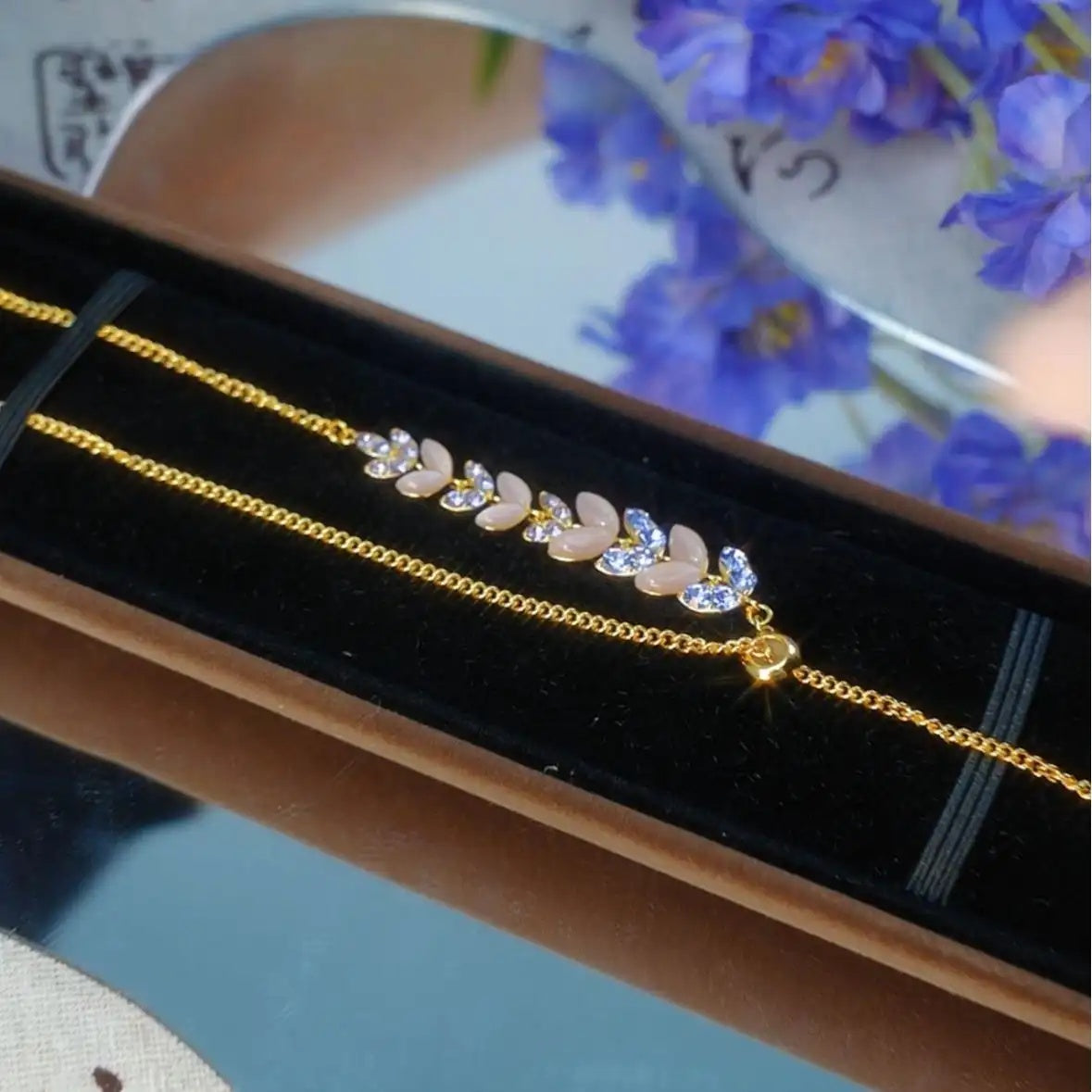 Crystal Branch Lariat Necklace