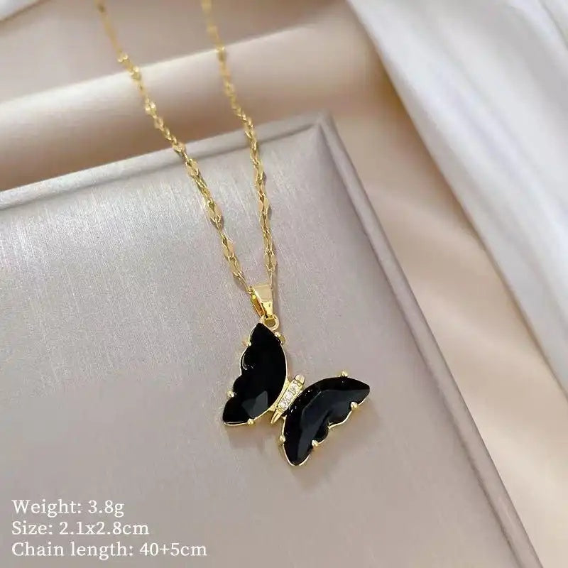 Crystal Butterfly and Party Combination Jewelry Set