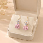 Crystal Butterfly Bowknot Drop Earrings