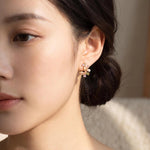 Crystal Butterfly Ear Hoop Earrings