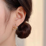 Crystal Butterfly Ear Hoop Earrings