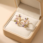 Crystal Butterfly Ear Hoop Earrings
