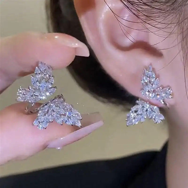 Crystal Butterfly Earrings