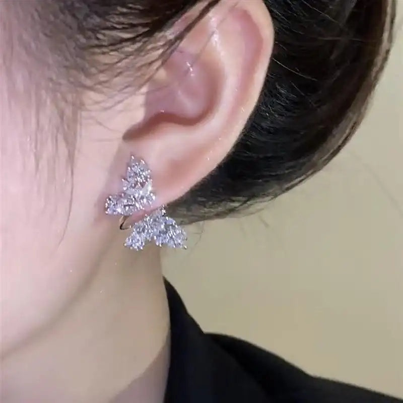 Crystal Butterfly Earrings
