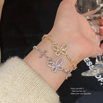 Crystal Butterfly Flower Korean Ins Bracelet