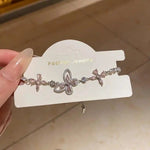Crystal Butterfly Flower Korean Ins Bracelet