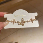 Crystal Butterfly Flower Korean Ins Bracelet