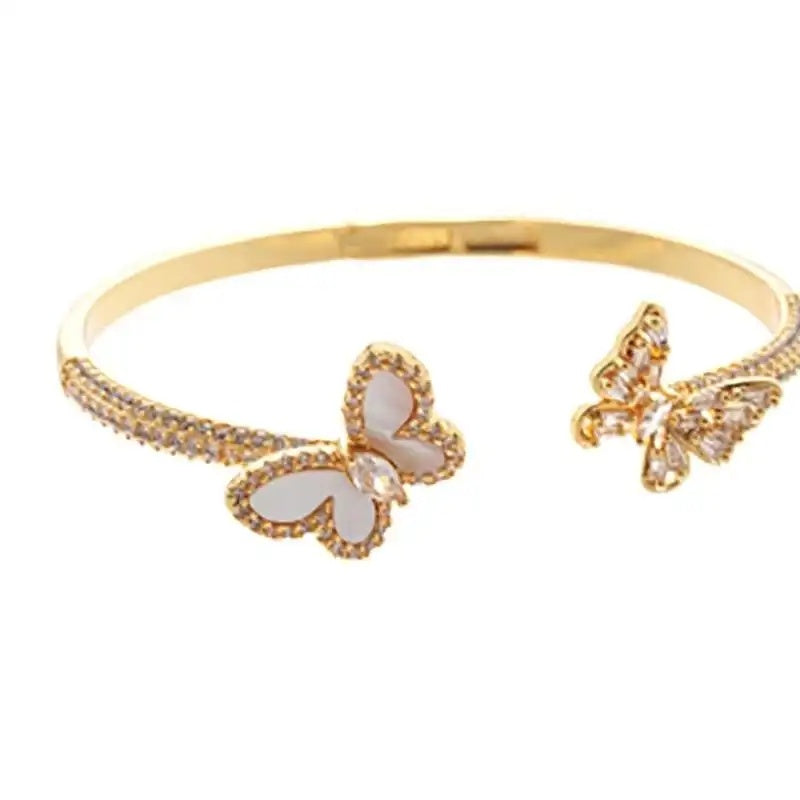 Crystal Butterfly Mother of Pearl Bracelet