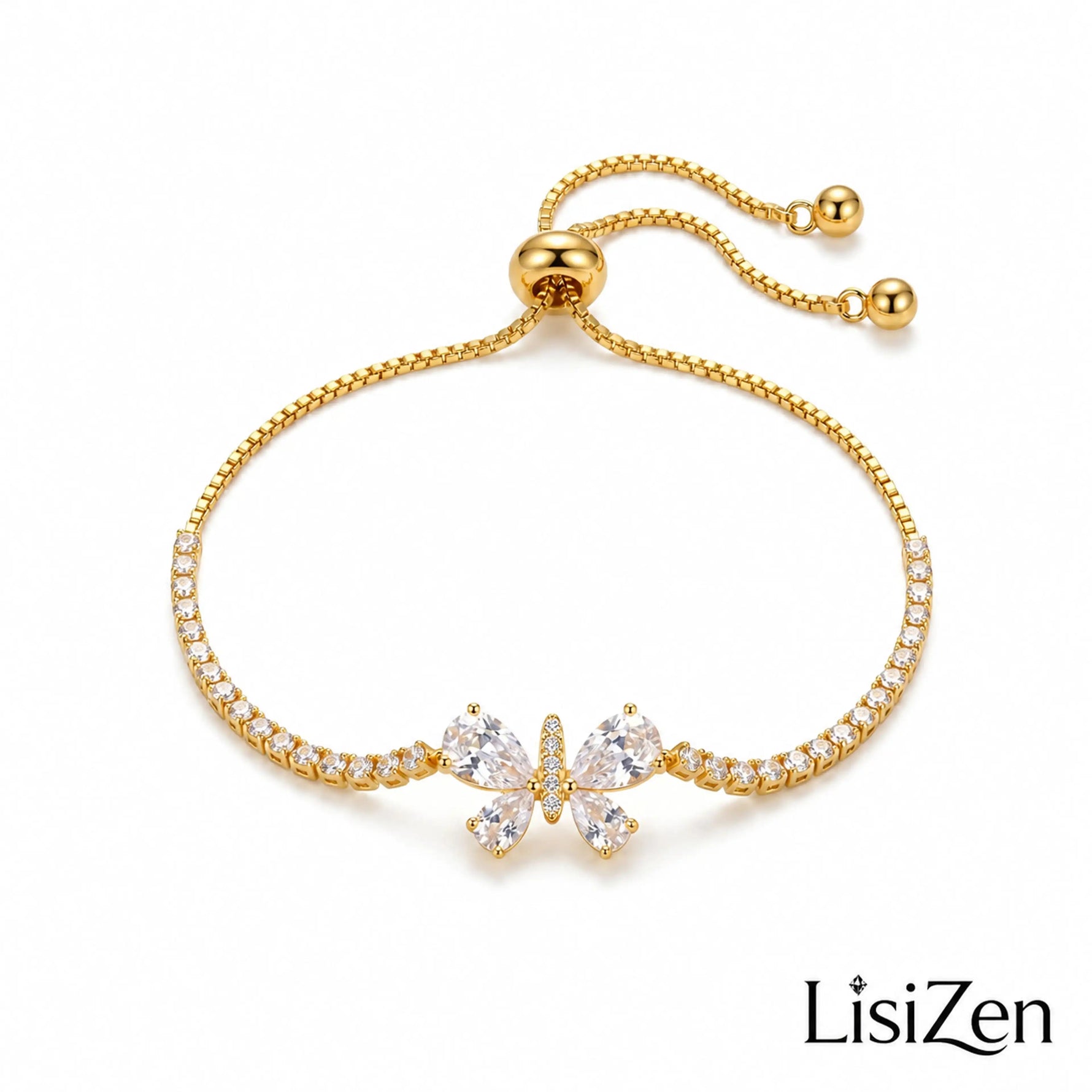 Crystal Butterfly Pattern Ins Bracelet