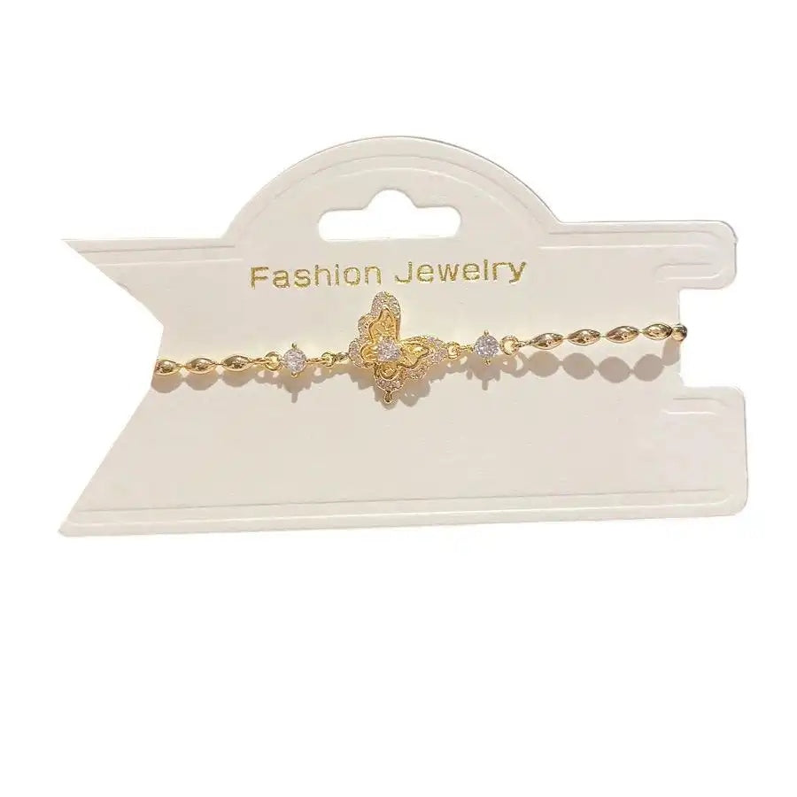 Crystal Butterfly Vintage Minimalist Pendant Necklace