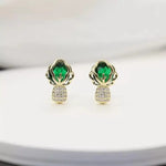Crystal Cabbage Earrings