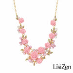 Crystal Camellia Pendant Necklace