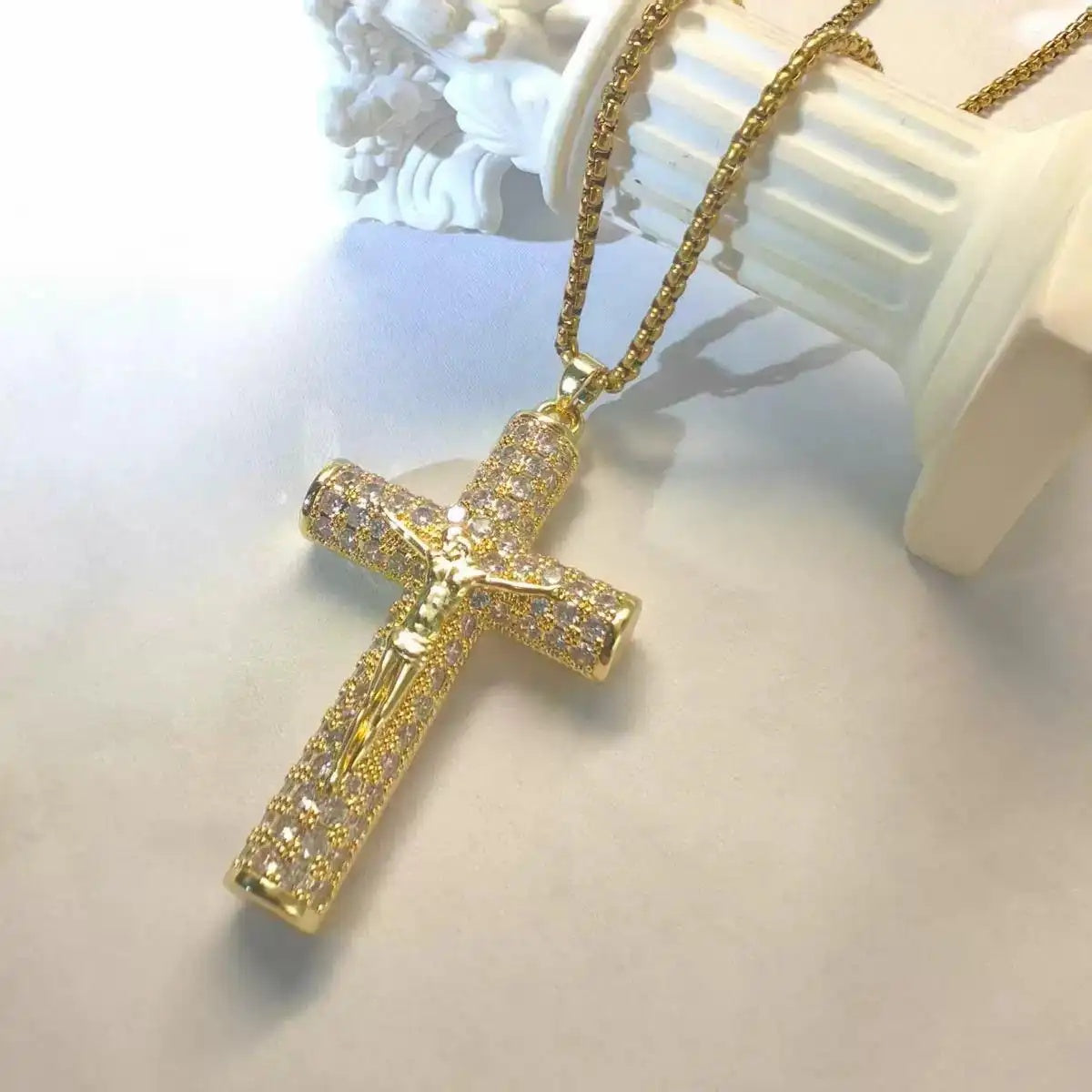 Crystal Chain Pendant Necklace