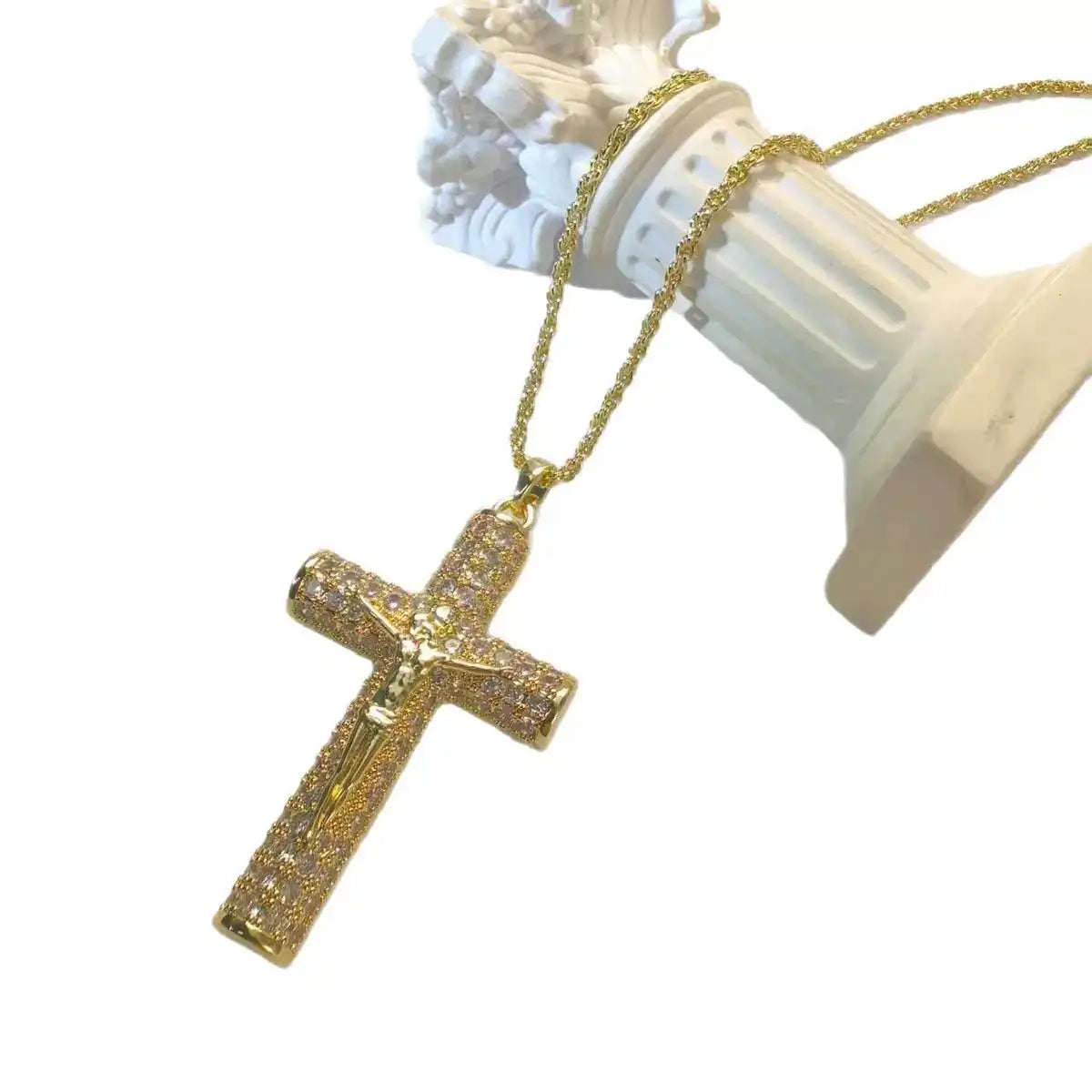 Crystal Chain Pendant Necklace