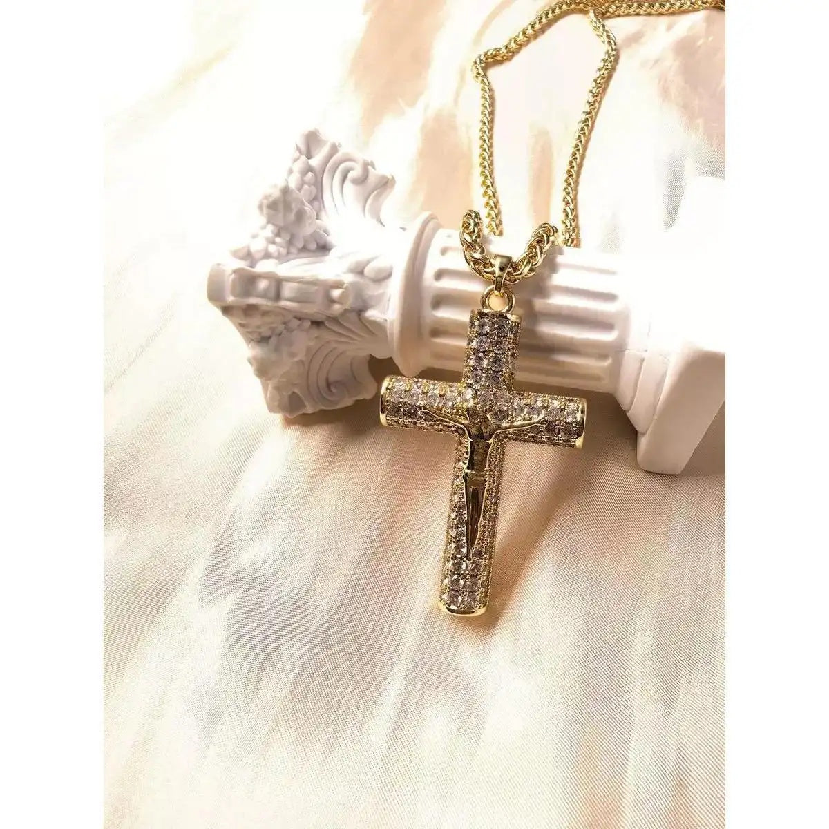 Crystal Chain Pendant Necklace