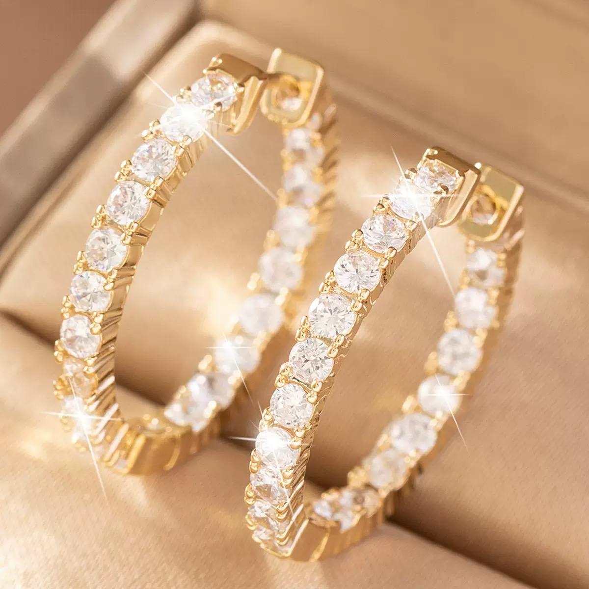 Crystal Circle Ear Cuffs