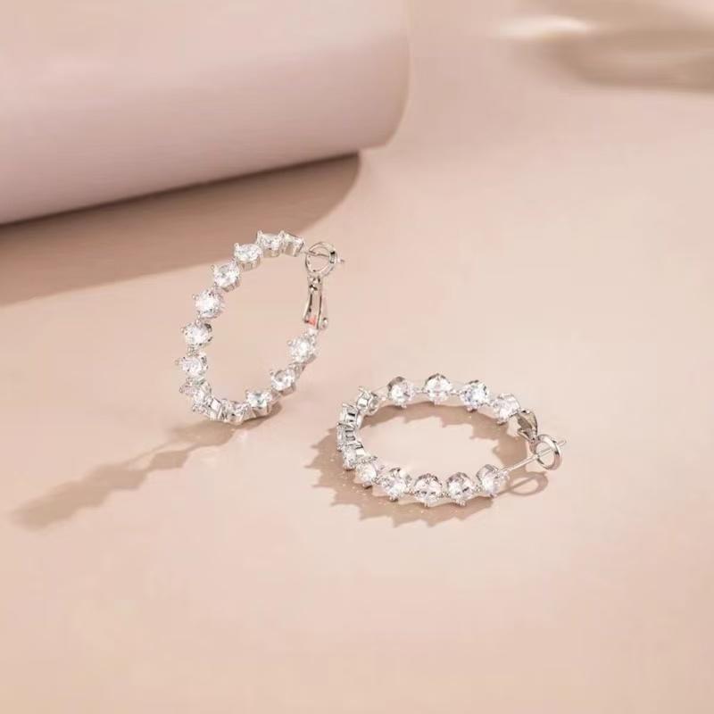 Crystal Circle Earrings