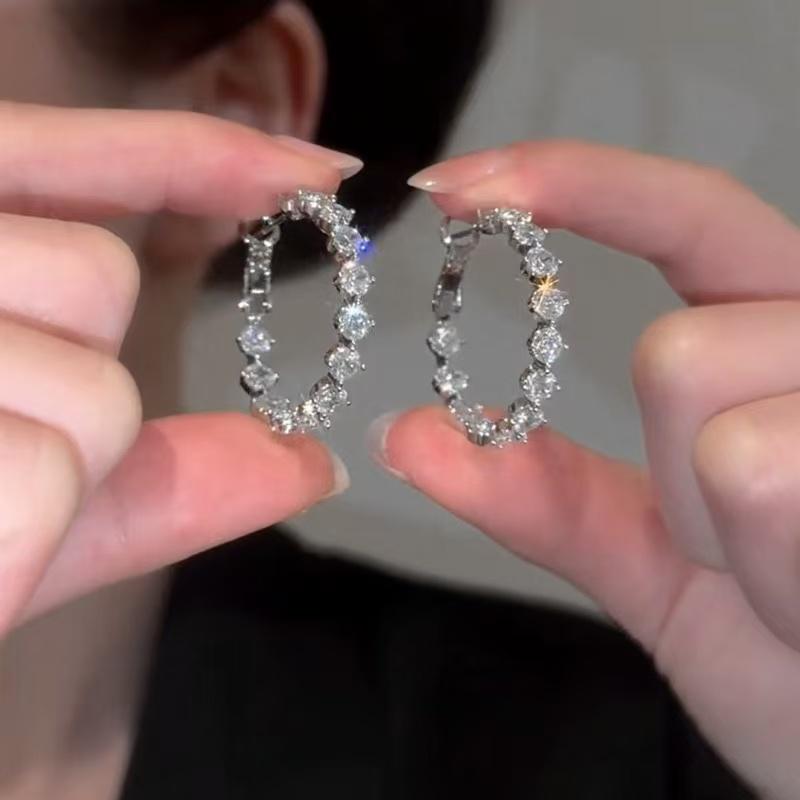 Crystal Circle Earrings