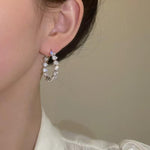 Crystal Circle Earrings
