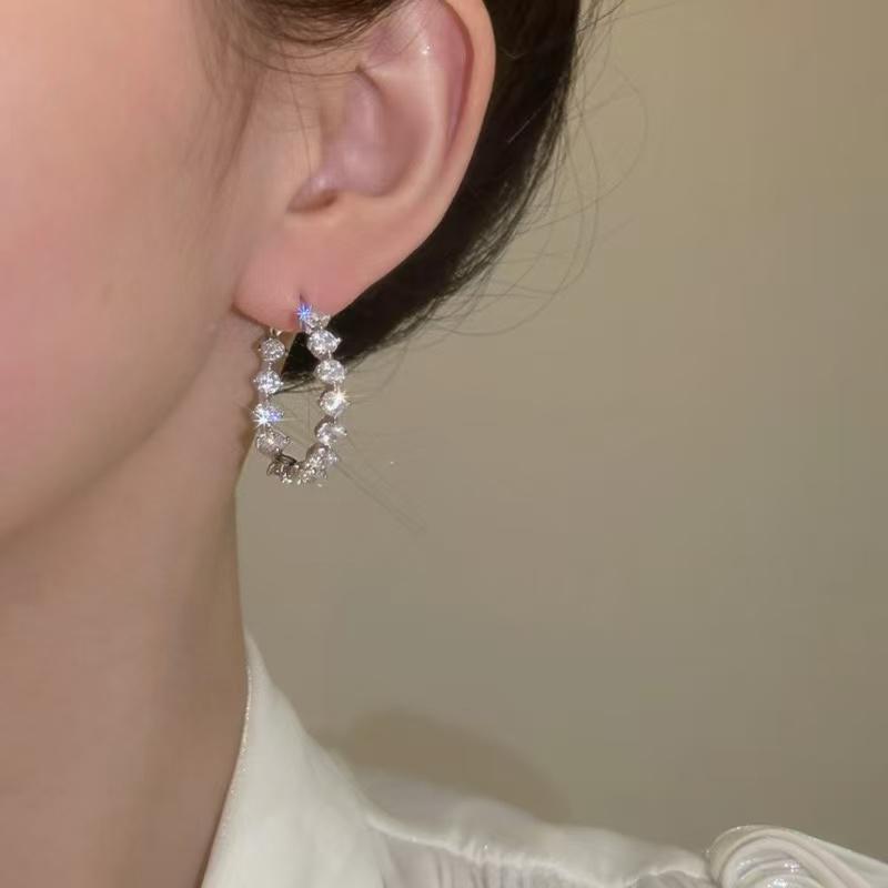 Crystal Circle Earrings