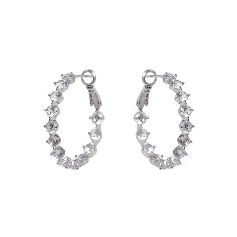 Crystal Circle Earrings