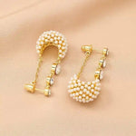 Crystal Cradle Tassel Drop Earrings