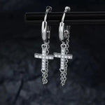 Crystal Cross Chain Tassel for Drop Earrings