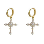 Crystal Cross Ear Cuffs