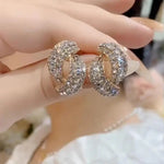 Crystal Cross Geometric Earrings