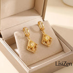 Crystal Diamond-Shaped Earrings