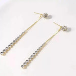 Crystal Double-Wear Long Tassel Drop Earrings