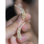Crystal Ear Row Stud Earrings