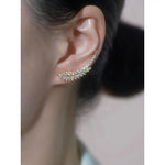 Crystal Ear Row Stud Earrings