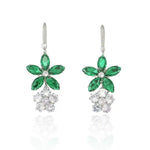 Crystal Emerald Plum Blossom Collar Necklace