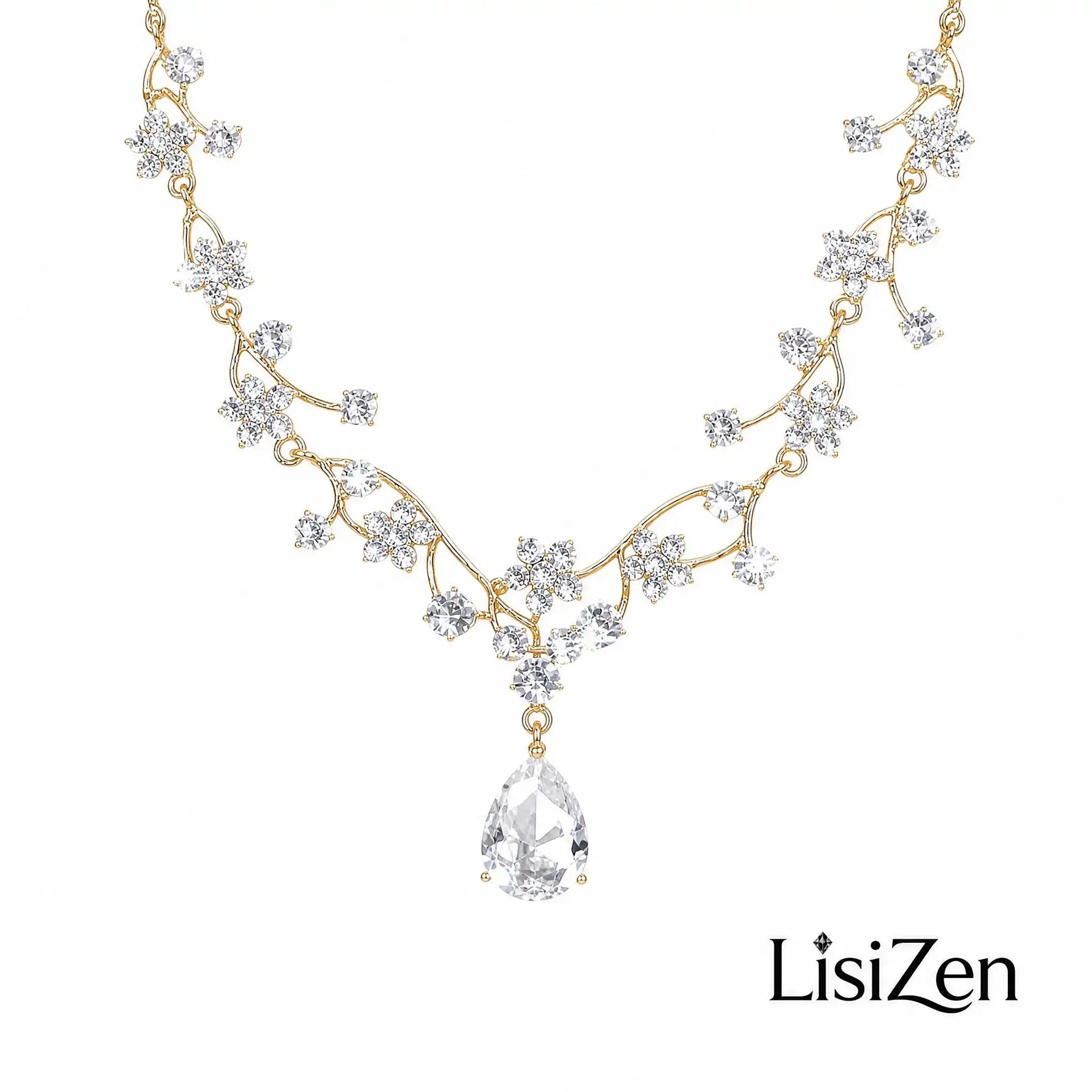 Crystal Floral Jewelry Set