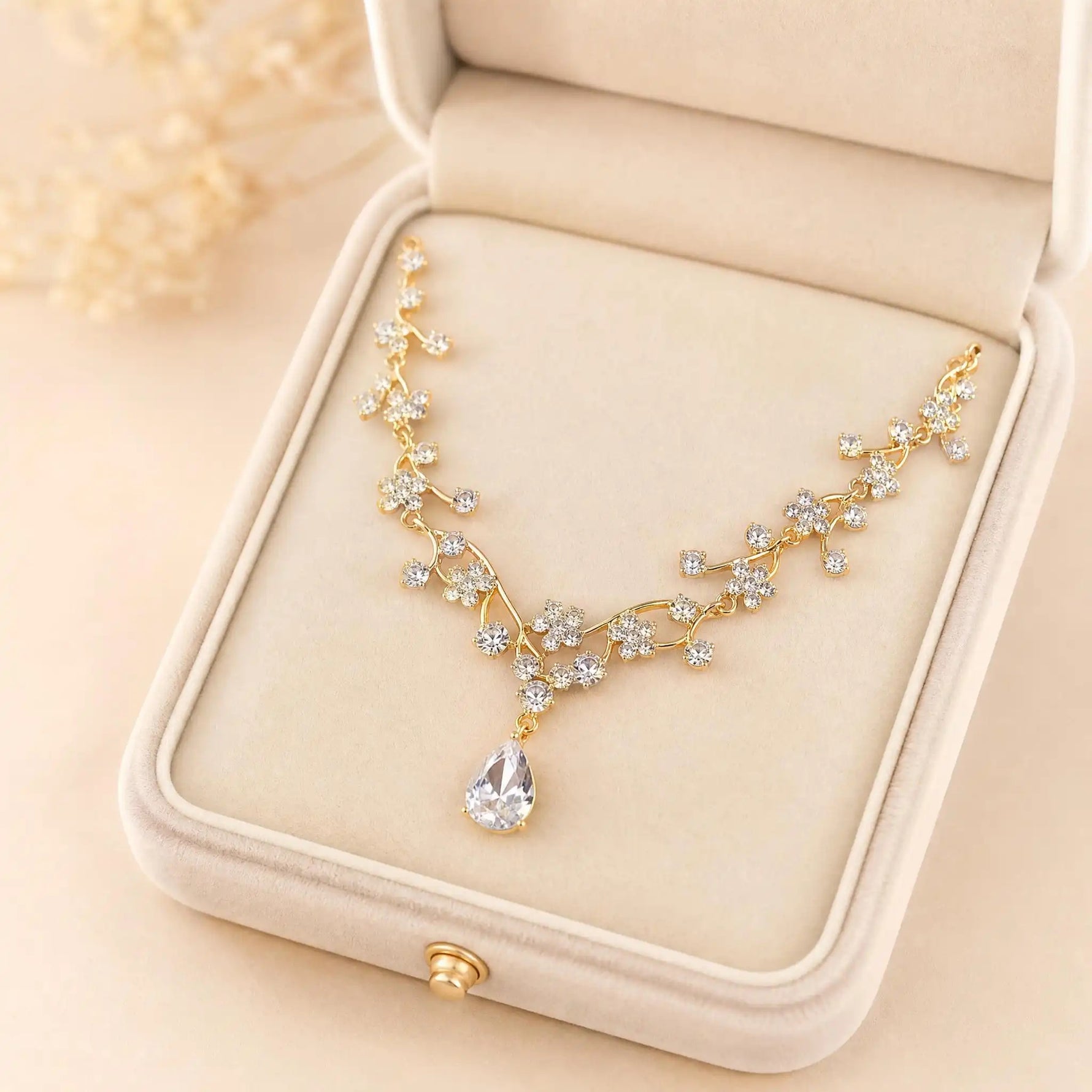 Crystal Floral Jewelry Set