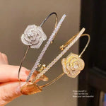 Crystal Flower Double-Layer Open Retro Bracelet