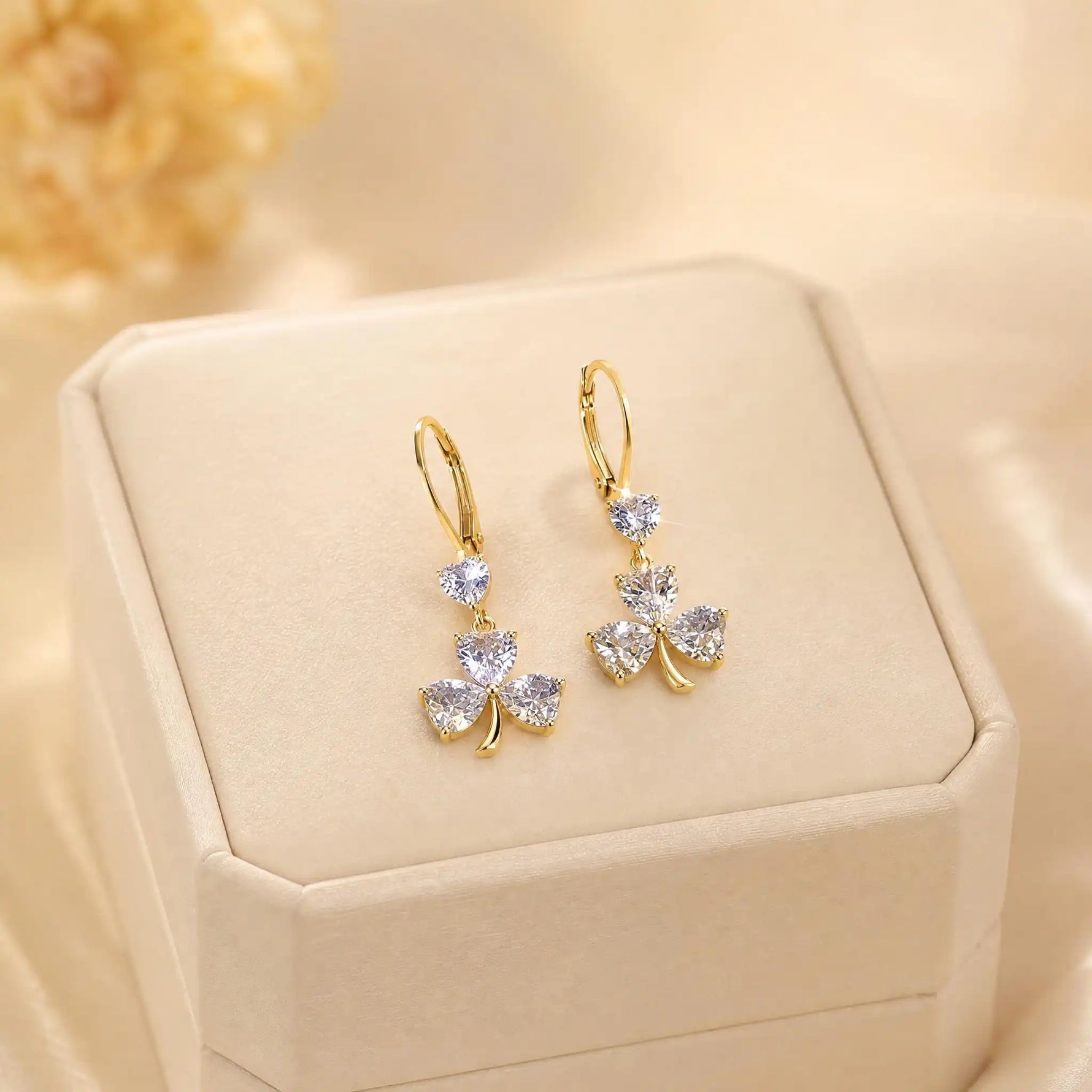 Crystal Flower Earrings