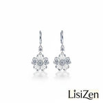 Crystal Flower Hook Earrings